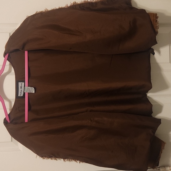 INDIGO MOON Brown Embroidered Women's Jacket. Size 2X. - Picture 4 of 11